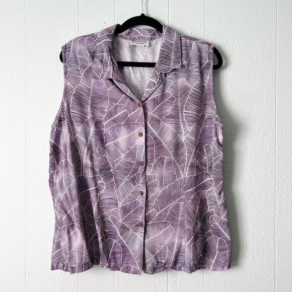 Hawaiian Reserve Top Womens 2XL Lightweight Casual Relaxed Beachy Summer Coastal - Picture 1 of 10
